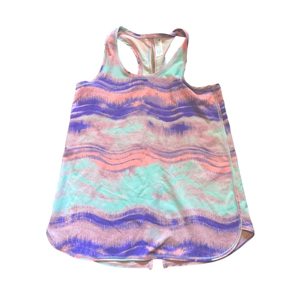 lululemon athletica Other - Lululemon Ivivva Pastel Watercolor Strappy Kids Activewear Tank Top Kid Shirt 12